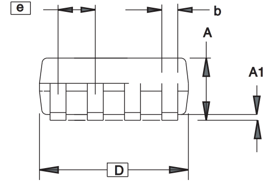 ATtiny13 Package Side View