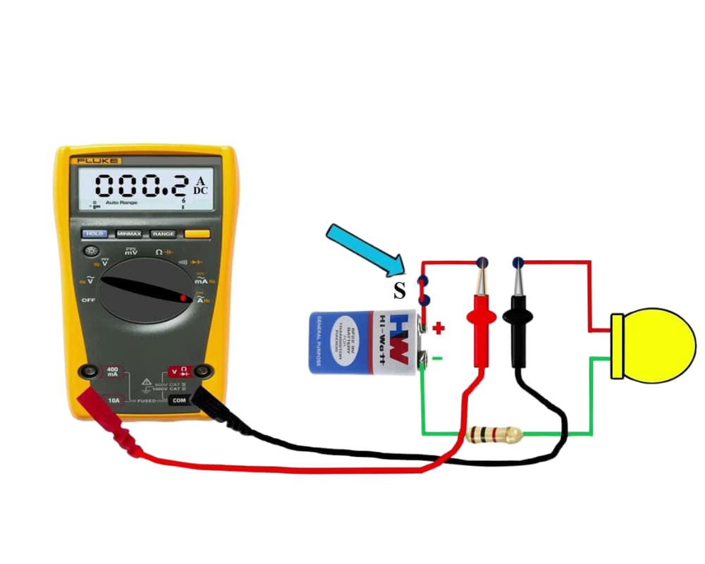 Proper Connection of a Digital Multimeter in Series to Measure Current