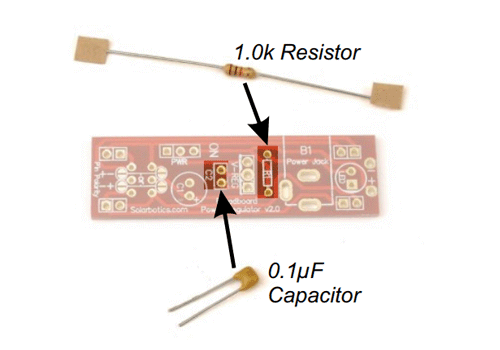  Installing the Resistor and Capacitor