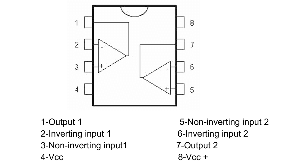 JRC4558 Pinout